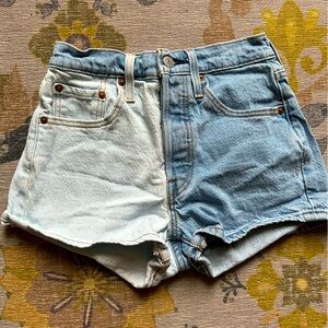Levi’s two tone Denim Jean Shorts